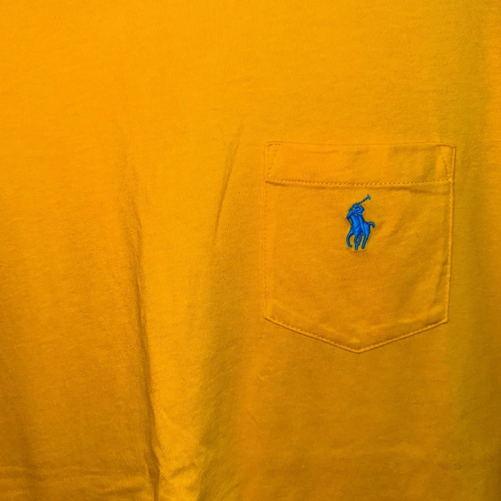 Polo Ralph Lauren Men’s Yellow Pocket T-Shirt Pony Logo Size L